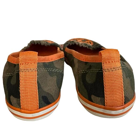 Tory Burch Women's Camouflage Reva Flats Green/Orange Size 6M - Picture 8 of 10